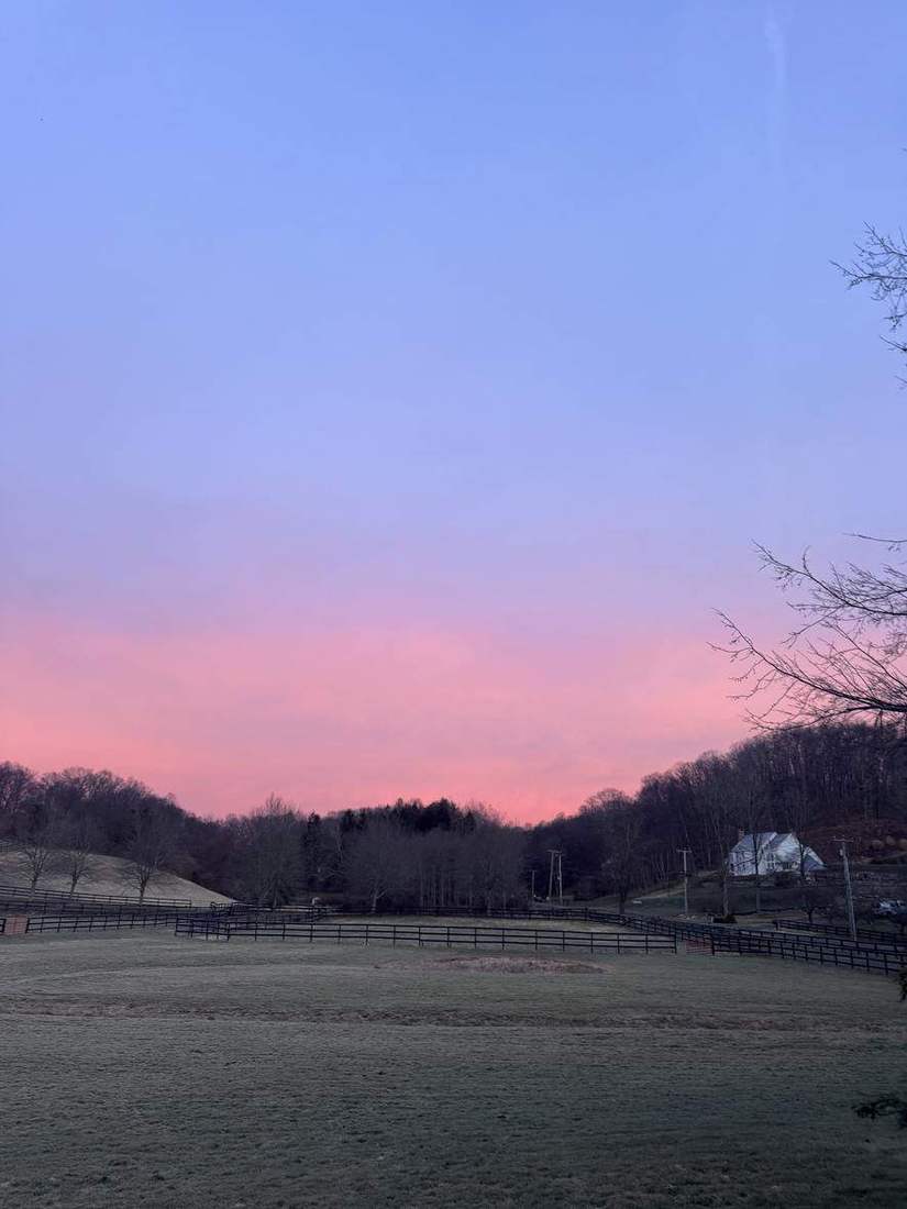Sunset over the fields